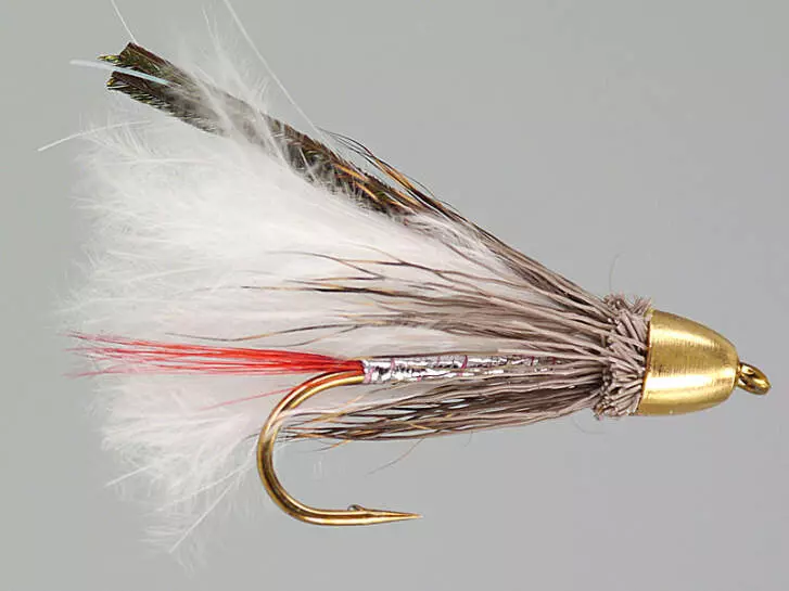 White Muddler Marabou Conehead