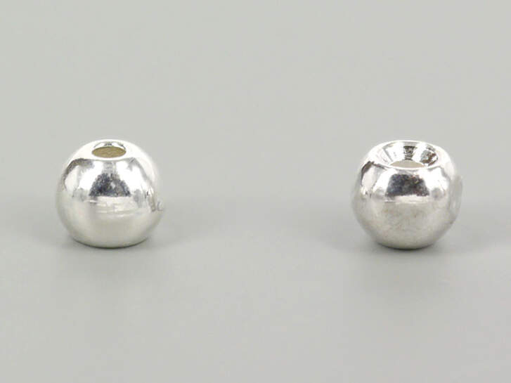 Tungsten beads - SILVER - 10 pc.