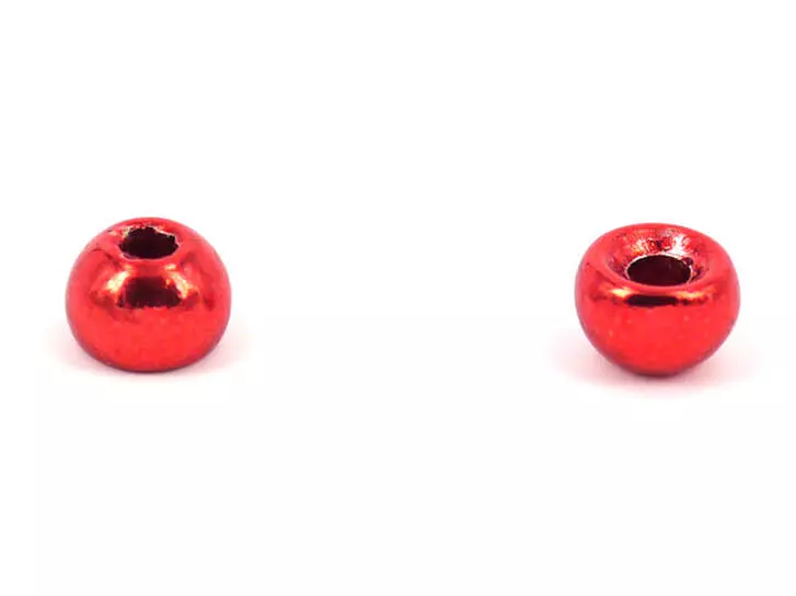 Tungsten beads - METALLIC RED - 10 pc.