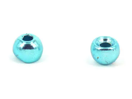 Tungsten beads - METALLIC LIGHT BLUE - 10 pc.