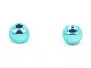 Tungsten beads - METALLIC LIGHT BLUE - 10 pc.
