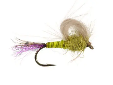 Olive Straight Loopwing Emerger - Pale Olive 14