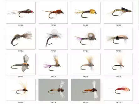 Set Baetidae (Olive - Iron Blue) - S - 16 flies