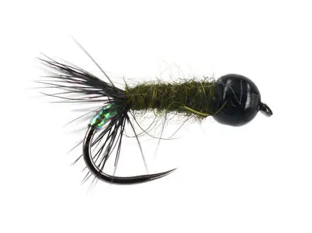 Ales TG Dark Olive  Cased Caddis BL 10