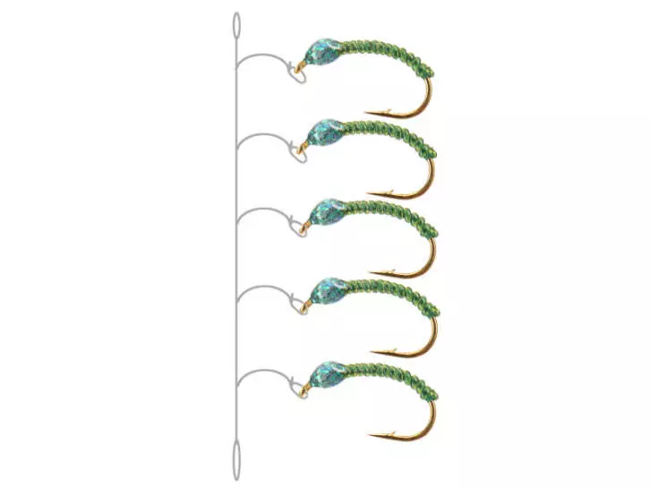 Coregonus line ALL OLIVE GLITTER