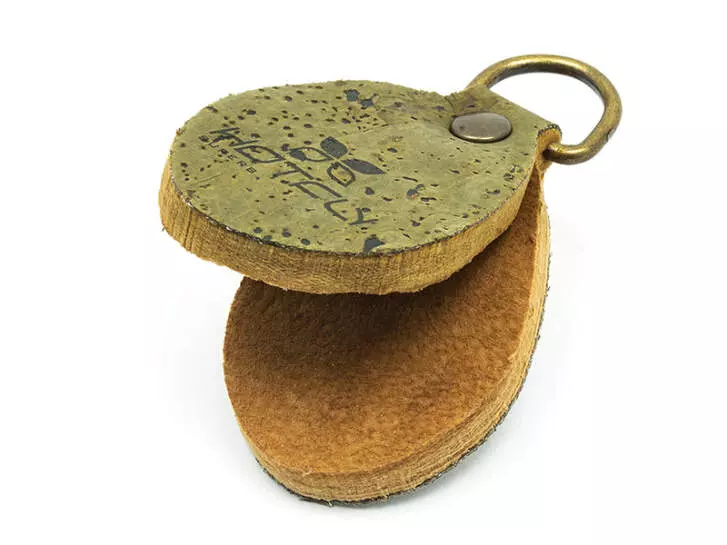 Amadou fly drying patch CORKY OVAL olive