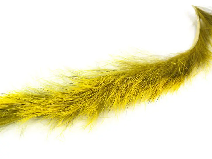 GRIZZLY ZONKER STRIPS hotfly - 2 pc. x 30 cm - fluo yellow grizzly