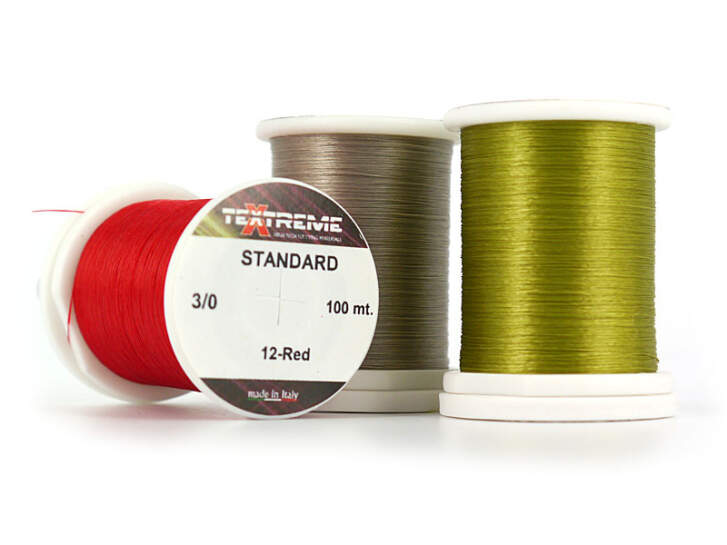 White Olive & Black 12 Spools Danville 6/0 Fly Tying Thread Red