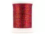 GLITTER THREAD textreme - 230 den - 35 m - red rainbow