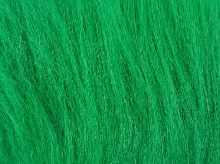 CRAFT FUR STREAMER HAIR hotfly - 60 / 70 mm - 150 x 80 mm - green