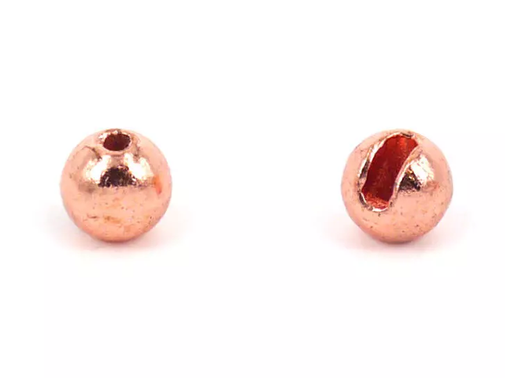 Tungsten beads slotted - COPPER - 100 pc.