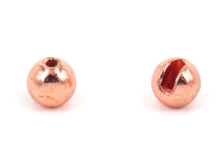 Tungsten beads slotted - COPPER - 100 pc.
