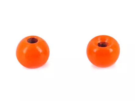 Tungsten beads - FLUO ORANGE - 10 pc.