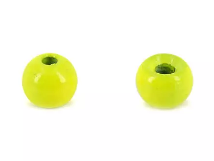 Tungsten beads - FLUO YELLOW - 10 pc.