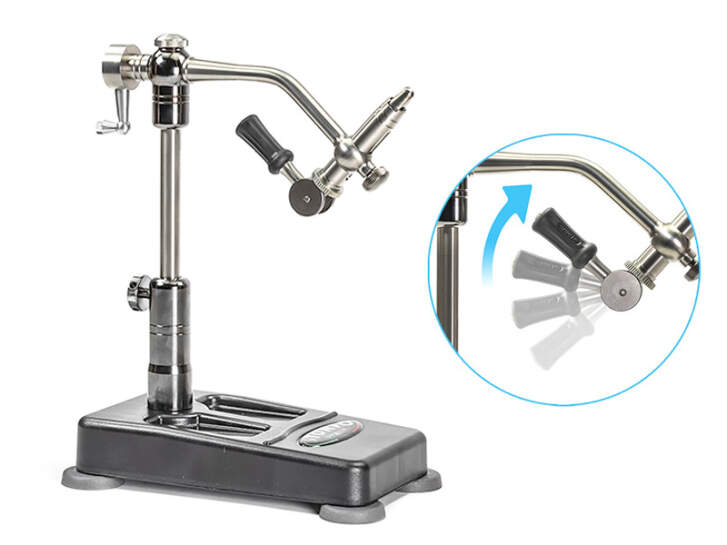 Rotary Fly Tying Vise With Jaw Balanced And Truly Extendable Right Left Handly Fly Tying Tools Fly Tying Materials
