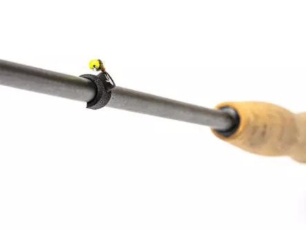 CLIP WITH MAGNETIC NYMPH HOLDER for fly rods