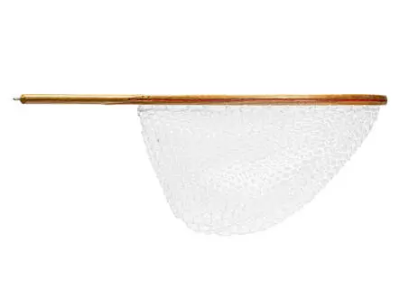 Wooden landing net EXCELLENCE GHOST PROTECT - handmade in Italy - clear