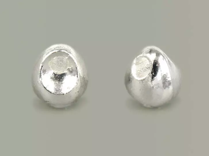 Jig off tungsten beads - SILVER - 10 pc.