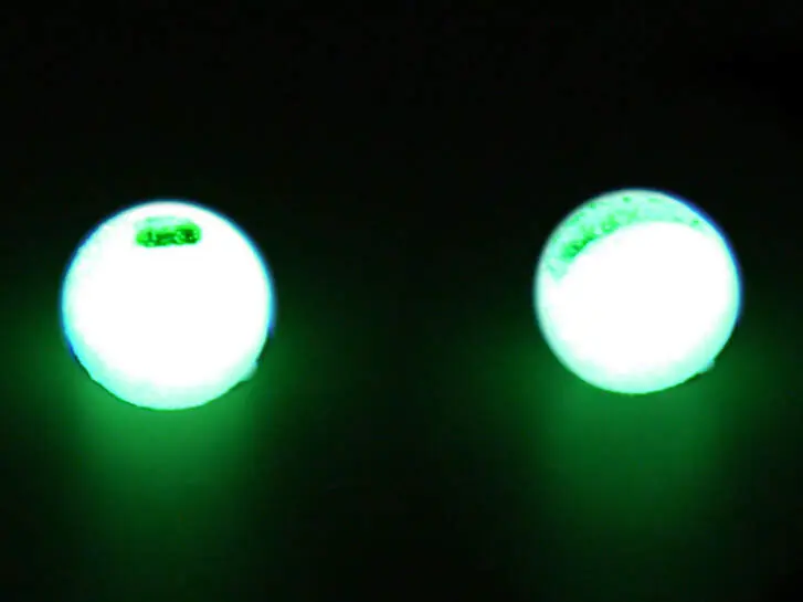Tungsten beads slotted - GLOWING - 100 pc. - 2,5 mm