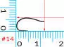 Hooks hotfly CADDIS PUPA LARVA 1x fine barbless - 25 pc.