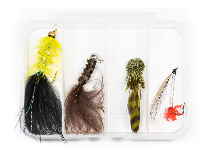 Selection STREAMERS CLASSIC V5 - 4 flies with box