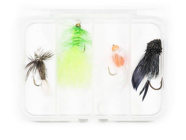 BestCity Tackle Lot de 16 mouches pour pêche au brochet avec boîte de rangement