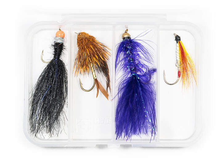 Selection STREAMERS CLASSIC V10 - 4 flies with box