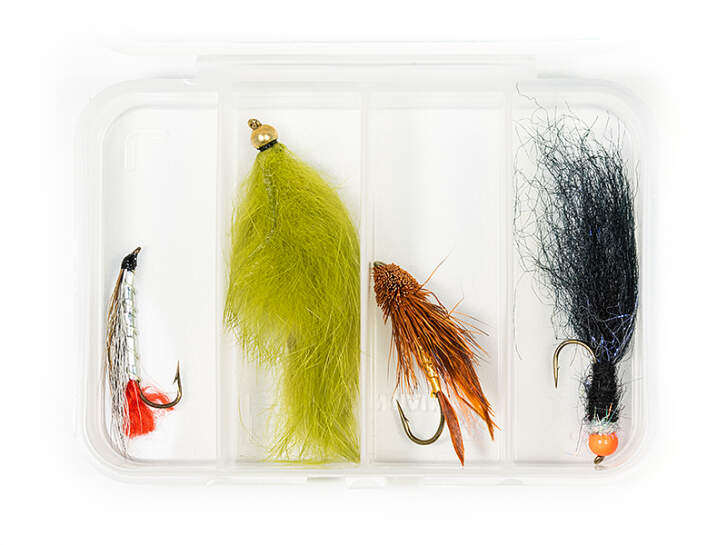 Selection STREAMERS CLASSIC V13 - 4 flies with box