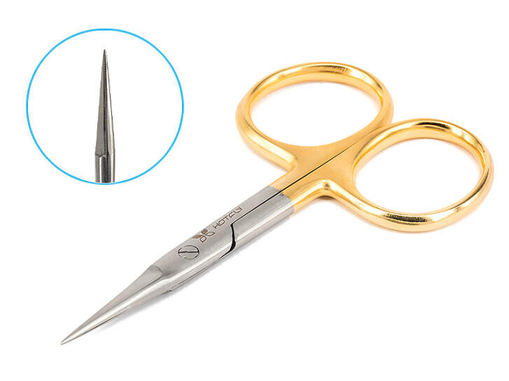 Forbici Dr. Slick SHC45G 4.5" - Lama Curva Oro Per Fly Tying E Cucito