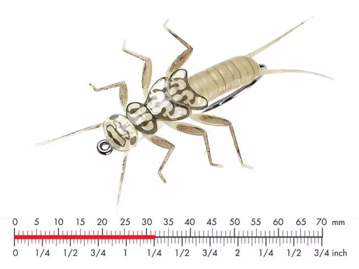 Stonefly Nymph 1 Light Olive 32mm