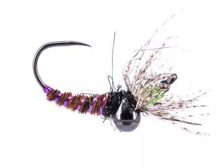 Toms Preferred Chartreuse Jig Off Caddis Larva TG BL
