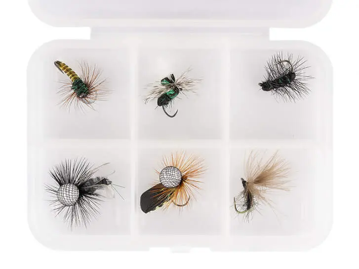 Flies selection hotfly TERRESTRIAL ESSENTIAL LTD - 6 barbless flies with box