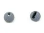 Tungsten beads slotted - MATT GREY - 10 pc.