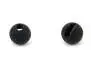 Tungsten beads slotted - MATT BLACK - 100 pc. - 4,0 mm