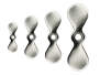 Propeller spinfly TURBOPROP hotfly - SILVER - 20 pc.