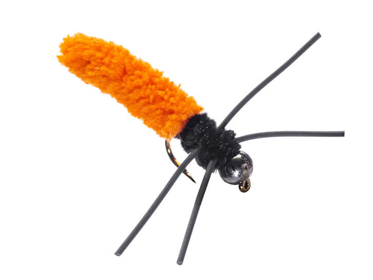 Rubber Leg Mop Fly Fluo Orange