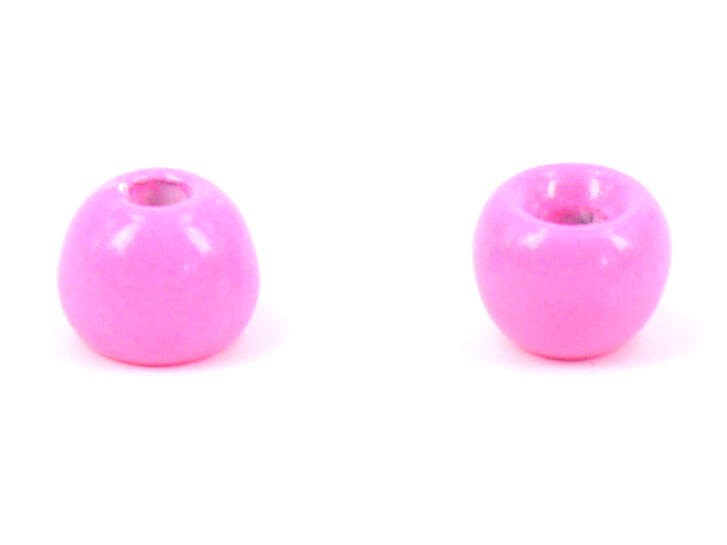 Brass beads - FLUO PINK - 25 pc.