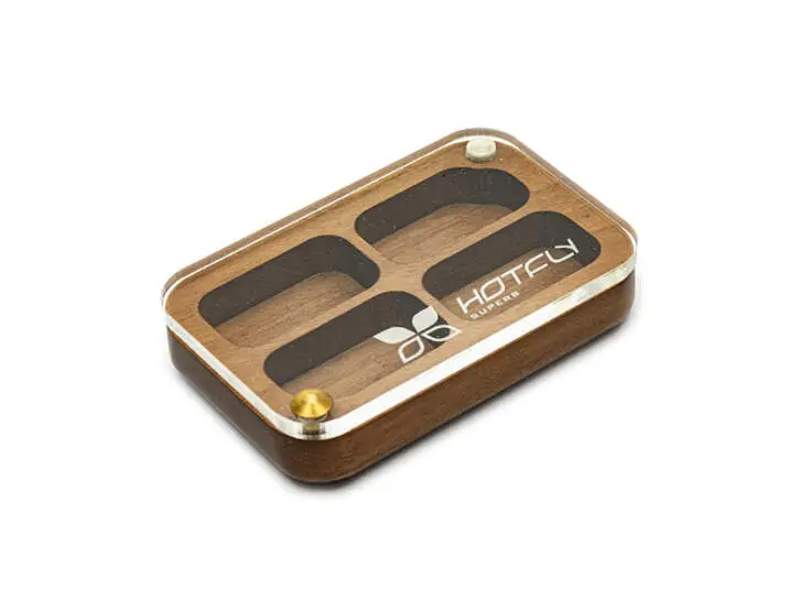 Fly box hotfly NUTLUX MIDGE 4 GLASS