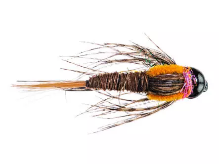 Natural Pheasant Tail Stonefly Nmph TG BL Orange