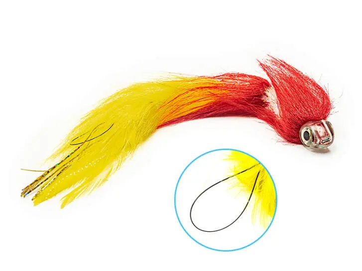 Articulated XXL Pike & Taimen Streamer 25 cm Red Yellow