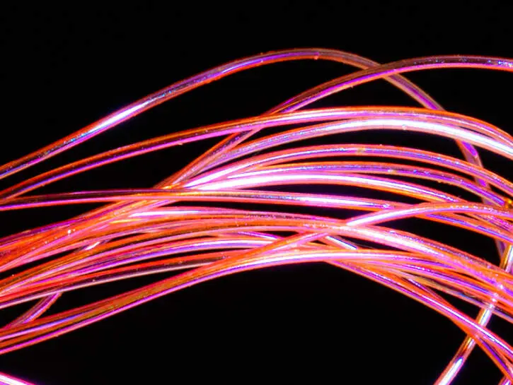 MAGIC PEARL QUILL hotfly - 0,4 mm - 150 cm - red orange pearl