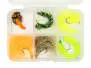 Flies selection hotfly LAKE PREMIERE V1 - 6 barbless flies with box