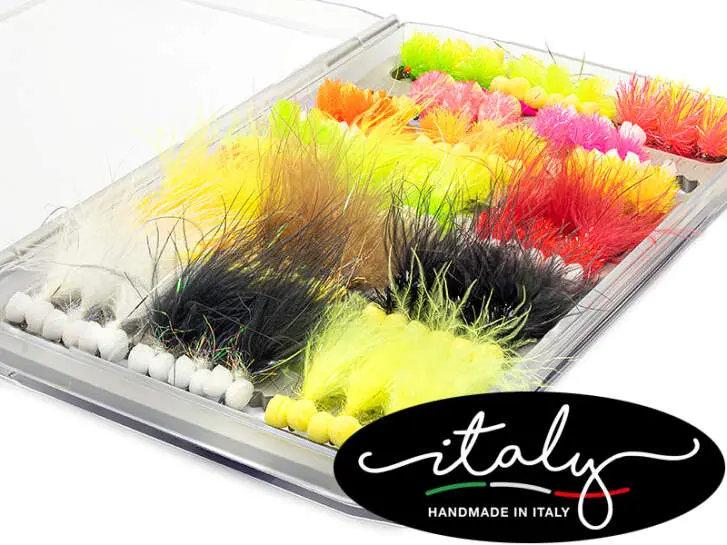 Flies selection hotfly LAKE COMPLETE V3 - 54 barbless flies with box