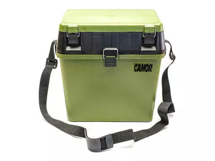 Combi FISHING SEAT & TACKLE BOX with should strap camor