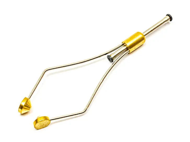 Bobbin holder BULLET HEAD GOLD CERAMIC hotfly