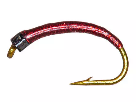 Coregonus line GLITTER RED MINIBEAD