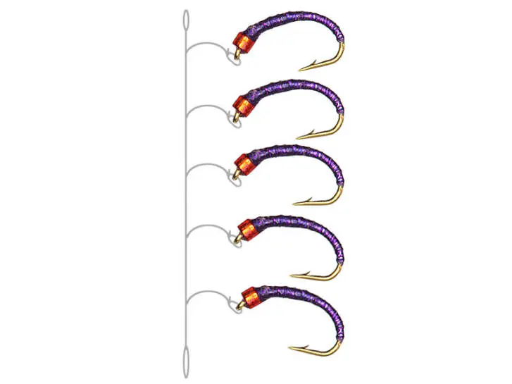 Coregonus line GLITTER PURPLE MINIBEAD 14