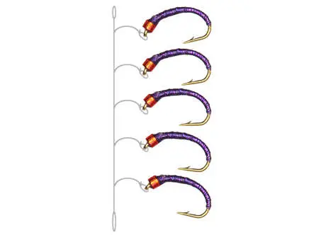 Coregonus line GLITTER PURPLE MINIBEAD 14