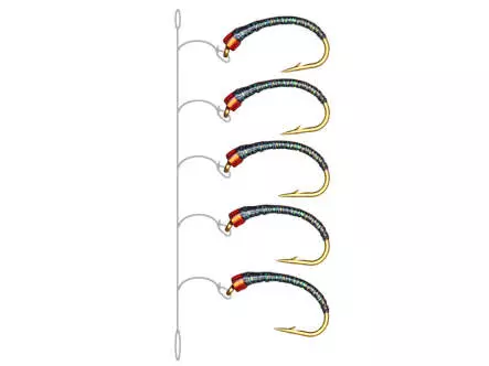 Coregonus line GLITTER GREEN MINIBEAD