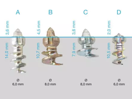 POWERSTUD bestgrip wading boot studs with tungsten head -...